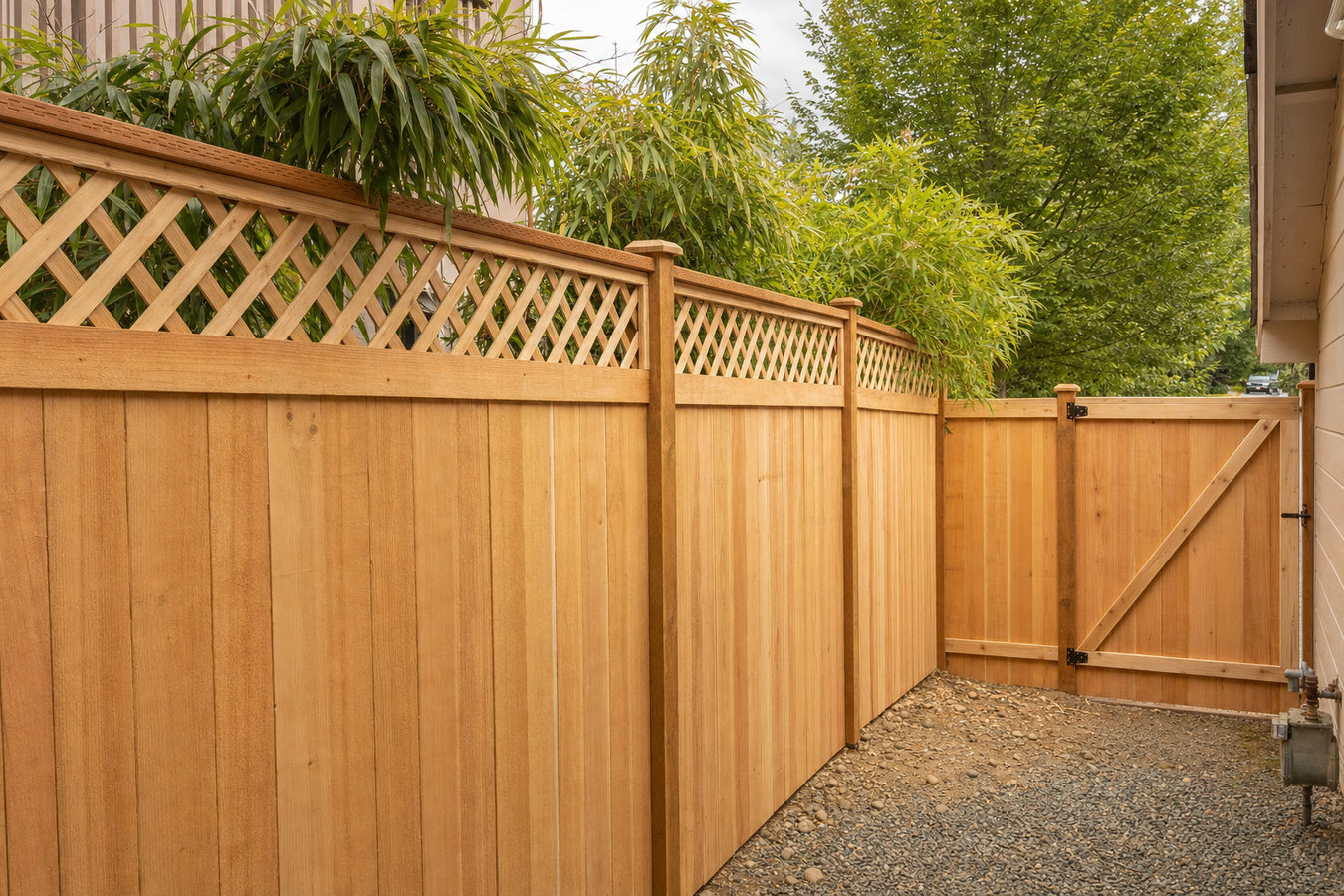 Wood and privacy fence installation